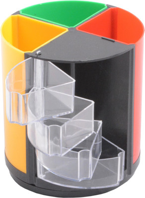 

SK 4 Compartments Plastic Pen Holder(Multicolor)
