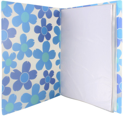 TRANBO Polypropylene Clear Book File Folder Display Presentation Book(Set Of 1, Blue)