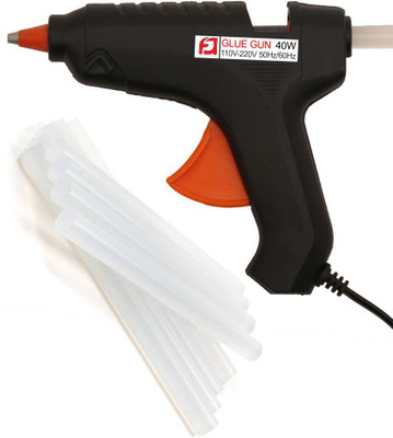 

FineArts Combo Offer - 40 Watt Premium Quality Electric Glue Gun Standard Temperature Hot Melt with 10 Pcs Glue Sticks Standard Temperature Corded Glue Gun(11 mm)