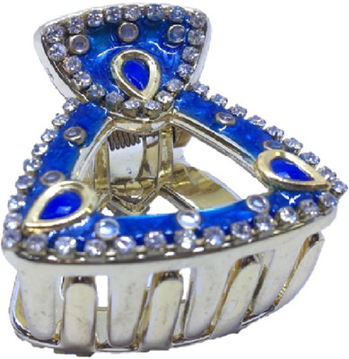 

M K Designs Meenakari Art Hair Clutcher Hair Clip, Hair Claw, Hair Pin(Blue)