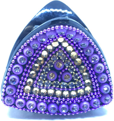 

M K Designs Purple Party Hair Clutcher Hair Clip, Hair Claw, Hair Pin(Purple)