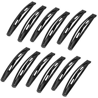 

Zurie Collection Daily Use Black Metal Tick Tack Pin, Set of 12 Pins Tic Tac Clip, Hair Clip, Hair Accessory Set, Hair Pin, Back Pin(Black)