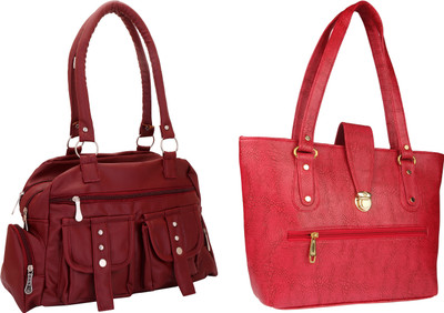 

Lady bar Shoulder Bag(Maroon, Red)