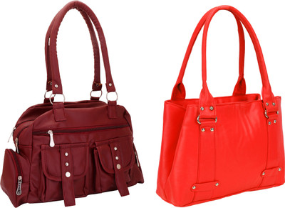 

Lady bar Shoulder Bag(Maroon, Red)