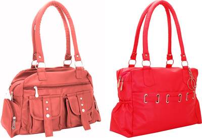 

Lady bar Shoulder Bag(Pink, Red)