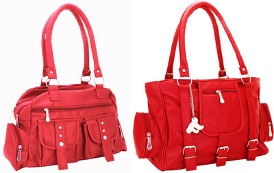 

Lady bar Shoulder Bag(Pink, Red)