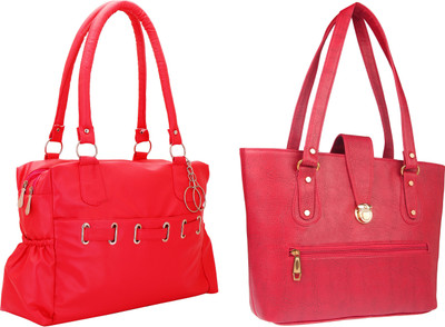 

Lady bar Shoulder Bag(Red, Pink), Pink;red