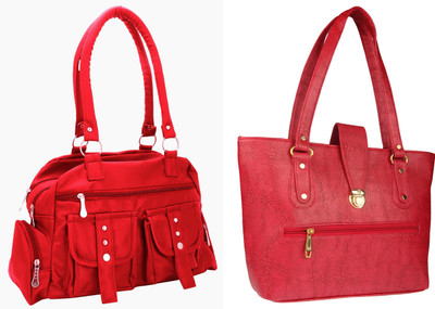 

Lady bar Shoulder Bag(Red)
