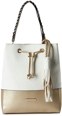 

Stella Ricci Hand-held Bag(Beige, White)