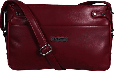

Fristo Women Casual Maroon PU Sling Bag
