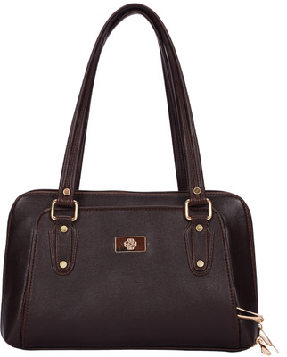 

White flower Shoulder Bag(Brown)