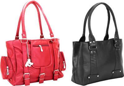 

Lady bar Shoulder Bag(Pink, Black), Black;pink