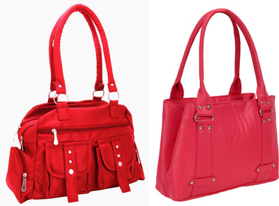 

Lady bar Shoulder Bag(Red, Pink), Pink;red