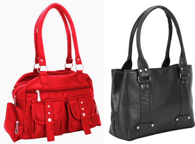 

Lady bar Shoulder Bag(Red, Black), Black;red