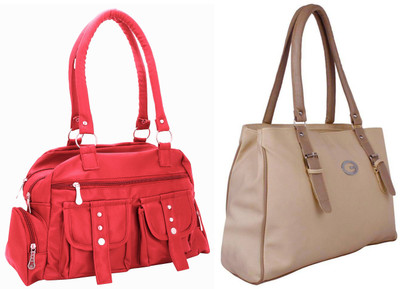 

Lady bar Shoulder Bag(Pink, Tan)