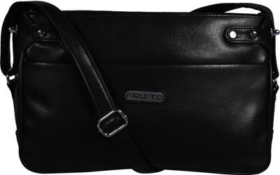 Fristo Women Casual Black PU Sling Bag
