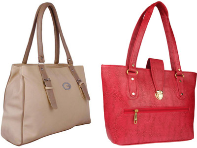 

Lady bar Shoulder Bag(Tan, Red), Red;tan