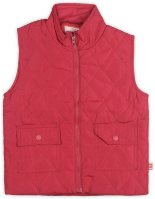 

612 League Sleeveless Solid Baby Boys Jacket, Red