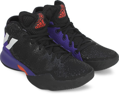 

ADIDAS Boys & Girls Lace Basketball Shoes(Black, Cblack/ftwwht/cblack