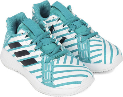 

ADIDAS Boys & Girls Lace Running Shoes(Green, Eneaqu/cblack/legink