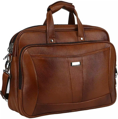 

Royal Leather Emporium 17 inch Laptop Messenger Bag(Tan), Rel-tan