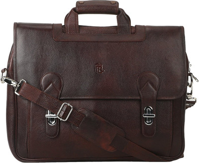 

Royal Leather Emporium 17 inch Laptop Messenger Bag(Brown), Rle-brn