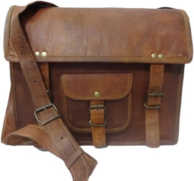 Anshika International 13 inch Laptop Messenger Bag(Brown)