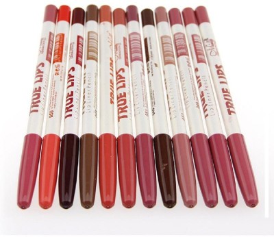 MN MeNow True Lips Set of 12 Creamy Lip Liner Pencils(Mix)
