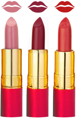 

Rythmx Bold Ulti-Matt Non Transfer Lipstick combo 3 shades(Pink, Radish Brown, Dark Orange)