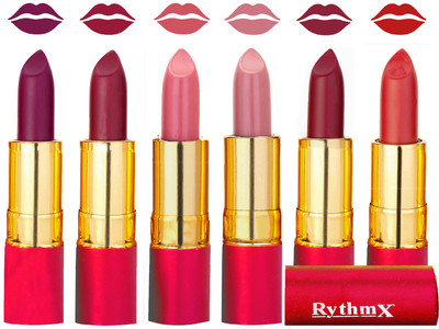 

Rythmx Flawless Matte Finish Non Transfer Lipstick Set of 6 Shades(Purple, Dark Rose, Dark Peach, Pink, Radish Brown, Dark Orange)