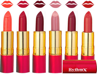 

Rythmx Flawless Matte Finish Non Transfer Lipstick Set of 6 Shades(Orange, Tomato Red, Dark Red, Pink, Radish Brown, Dark Orange)