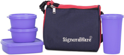 Signoraware 513 Best Lunch with Bag 4 Containers Lunch Box(1050 ml)