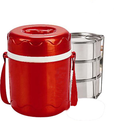 

Veera Tech 3 Container Office 3 Containers Lunch Box(250 ml), Multicolor