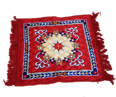 KUBER INDUSTRIES Velvet Prayer Mat(Red, Free)