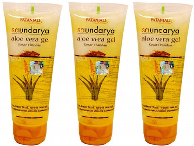 

Patanjali SAUNDARYA ALOE VERA GEL KESAR CHANDAN 150ML x 03 Tubes = 450ml(450)