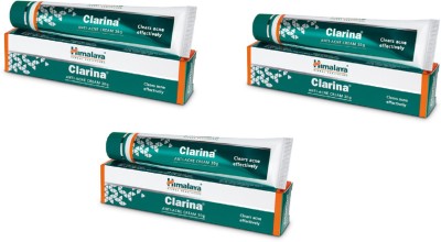 Himalaya Herbals Clarina ANTI-ACNE CREAM Clears acne effectively and safely pack of 3(30 g)