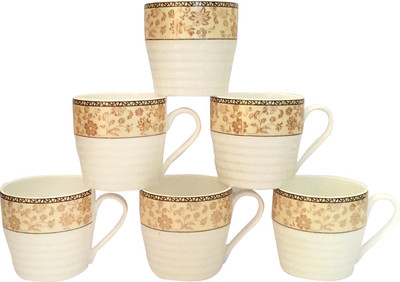 

Pearl A-107 Bone China(Multicolor, Pack of 6)