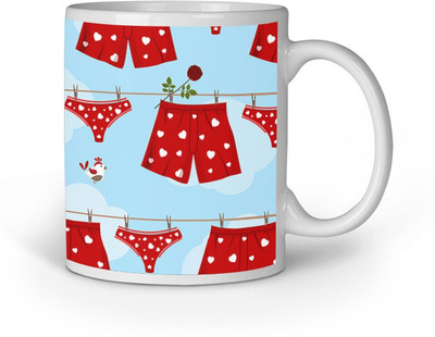 

Blackbora Aplo1171 Ceramic Mug(330 ml), Multicolor
