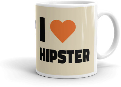 

AMIHART White printed ceramic mugs for gifting on different occasions,Motivational Quateds, I love Hipster,A perfect Gift Item for loved ones Ceramic Mug(325 ml)