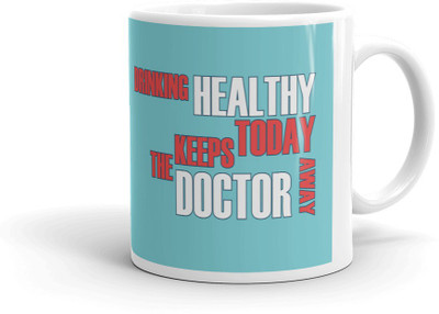 

AMIHART White printed ceramic mugs for gifting on different occasions, Doctors, Motivational, A Perfect Gift Item for Healthy people. Ceramic Mug(325 ml)
