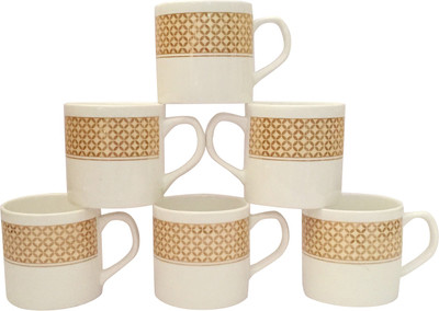 

Pearl A102 Bone China(Multicolor, Pack of 6)