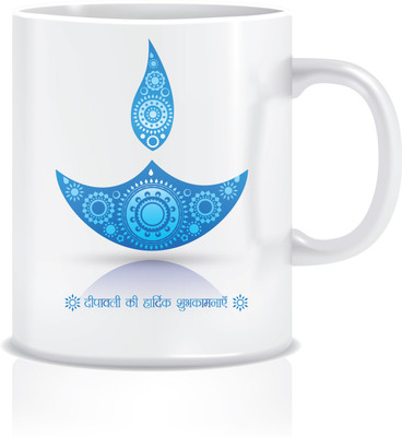 

Everyday Desire Diwali Greeting Gifts ED102 Ceramic Mug(300 ml), Multicolor