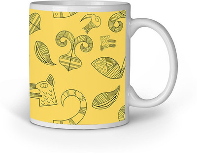 

Blackbora Aplo1416 Ceramic Mug(330 ml), Multicolor