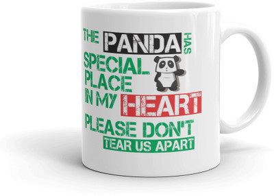 

AMIHART White printed ceramic mugs for gifting on different occasions, A cute Panda love, A Perfect Gift Item for children Ceramic Mug(325 ml)