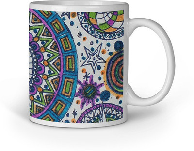 

Blackbora Aplo772 Ceramic Mug(330 ml), Multicolor