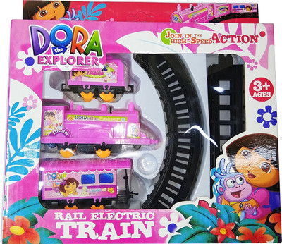 

Be you own label Dora Theme Musical and electric train set for kids(Multicolor)