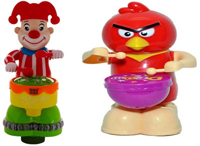 

FEMININE STYLE Combo Of Musical Clown And Supper Drummer(Multicolor)