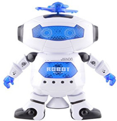 

ONMART DANCING ROBOT WITH LED LIGHT AND MUSIC (DIGITAL WARROR) 360° SWIVEL FUNCTION(Multicolor)