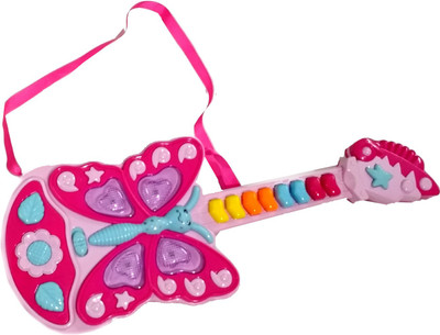 

VShine Butterfly Guitar Toy with light and Music Pink(Pink)