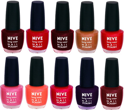 

Nive Nail Polish Combo At Wholesale Rate Maroon,Red,Maroon,Brown,Red,Pink,Orange,Pink,Purple,Maroon(Pack of 10)